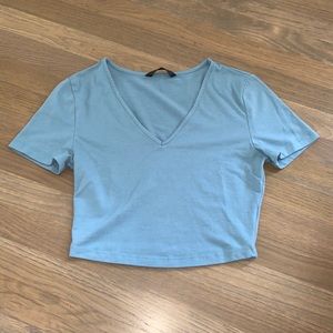 Blue crop top